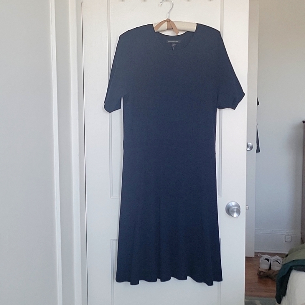 Navy knit dress